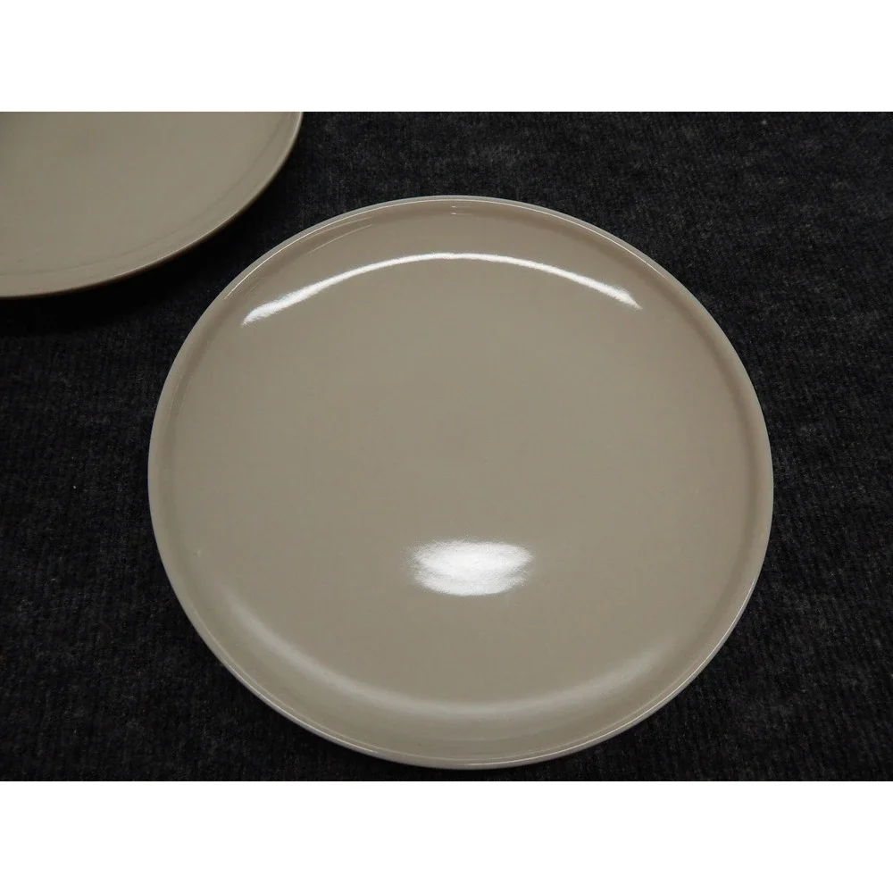 IKEA DINERA Beige Stoneware Plates Set of 2 Maria Vinka Design 10866 Thailand